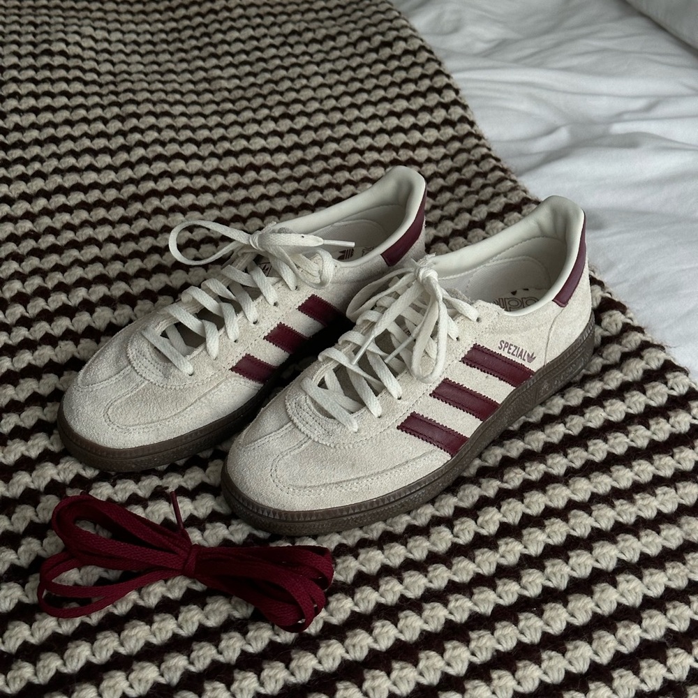 Adidas Off-White and Maroon Spezials